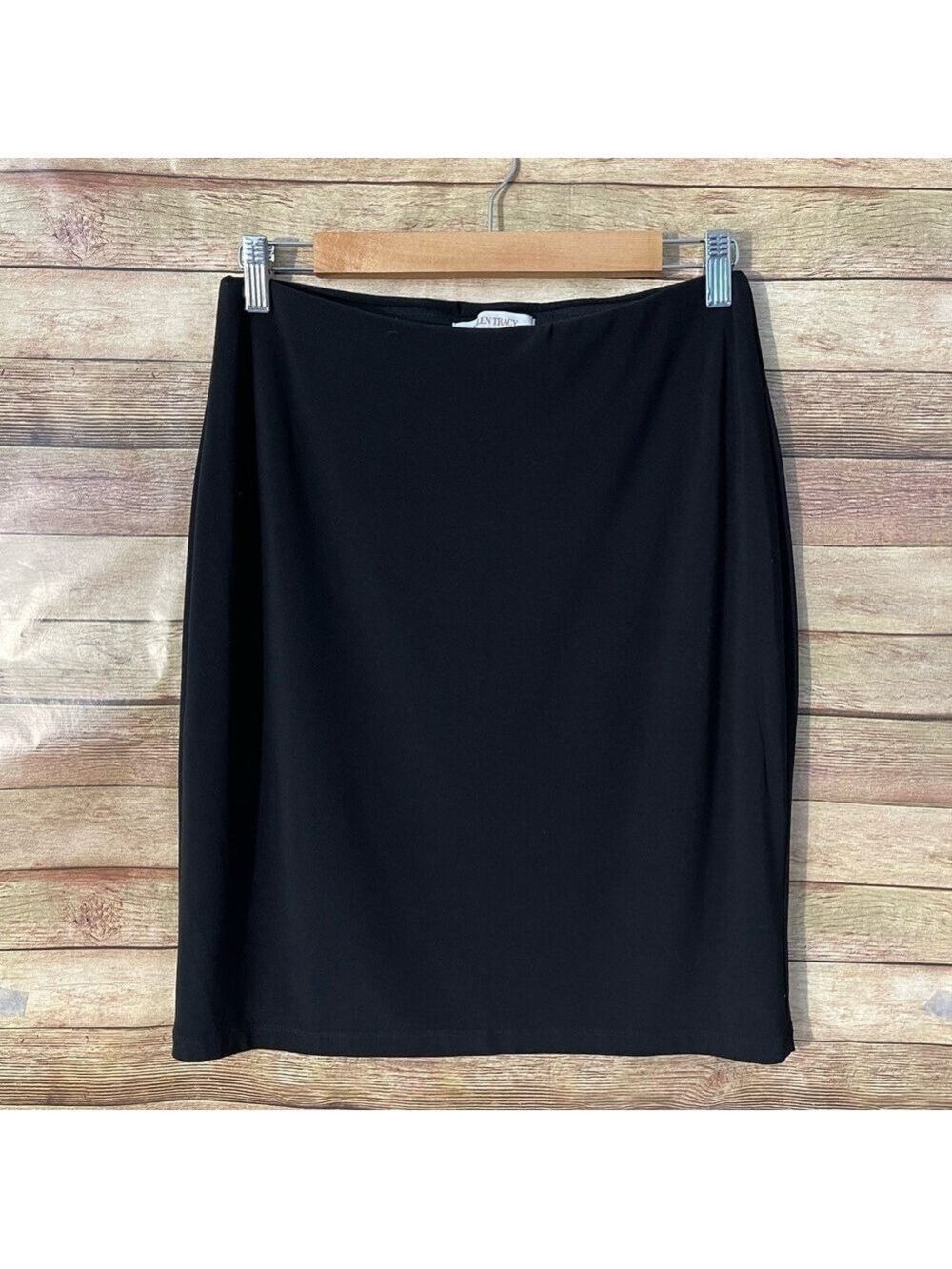Ellen Tracy Women’s Black Midi Lined Skirt Size: Small